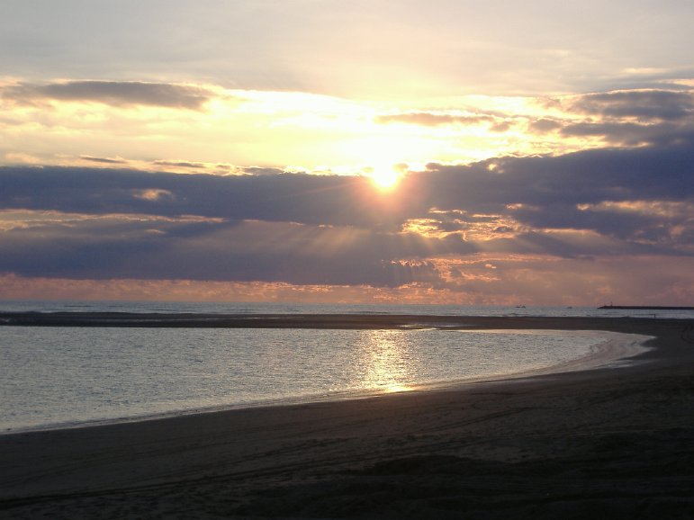 Sunset at Isla Canela Beach